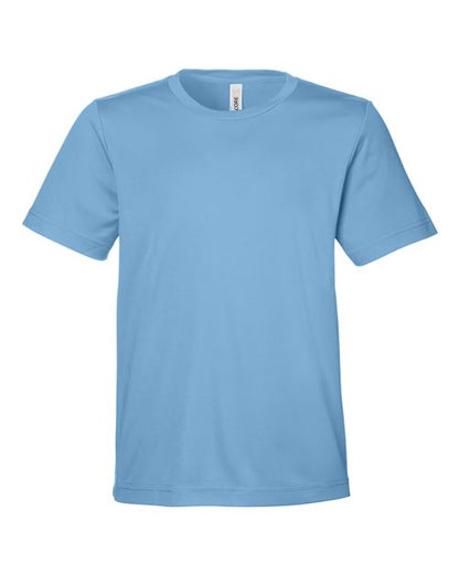 CORE365 Youth Capital Performance T-Shirt - Columbia Blue Front