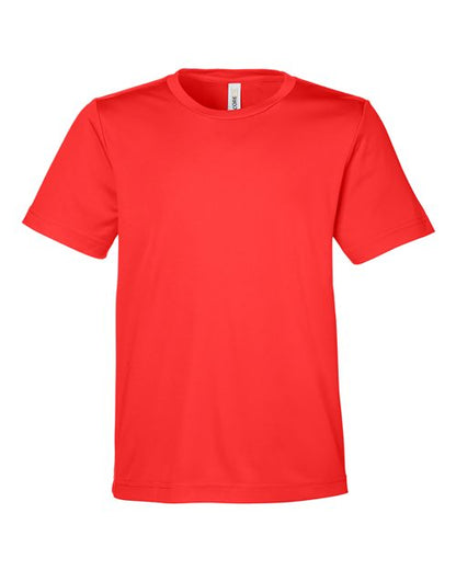CORE365 Youth Capital Performance T-Shirt - Marina Red Front