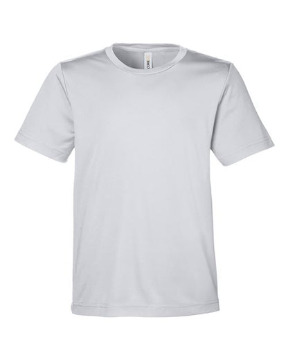 CORE365 Youth Capital Performance T-Shirt - Platinum Front