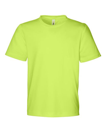 CORE365 Youth Capital Performance T-Shirt - Safety Yellow Front