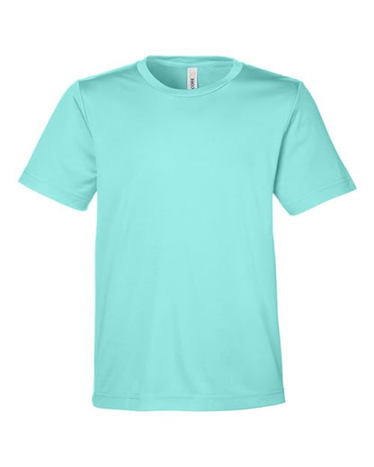 CORE365 Youth Capital Performance T-Shirt - Sea Glass Front