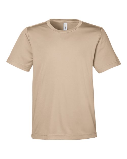 CORE365 Youth Capital Performance T-Shirt - Stone Front