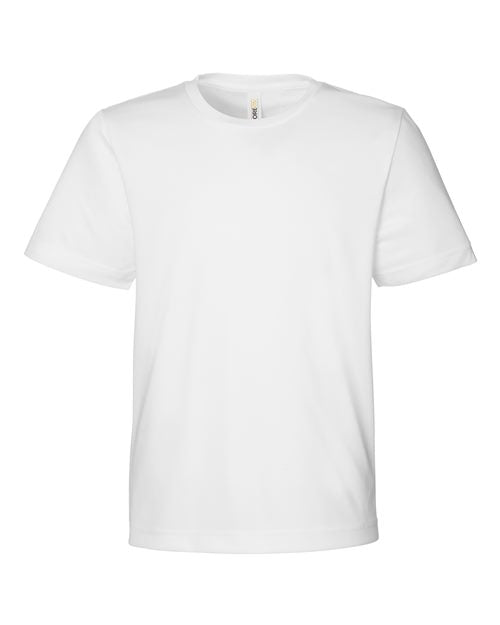 CORE365 Youth Capital Performance T-Shirt - White Front