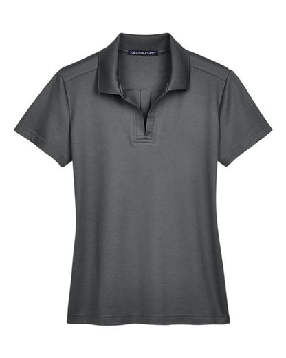 Devon & Jones Women's CrownLux Performance® Plaited Polo - Graphite Front
