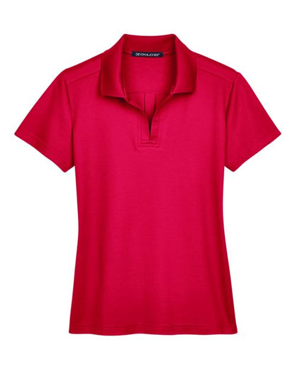 Devon & Jones Women's CrownLux Performance® Plaited Polo - Red Front
