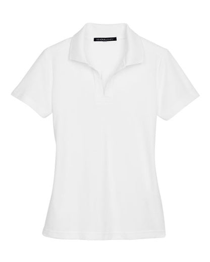 Devon & Jones Women's CrownLux Performance® Plaited Polo - White Front