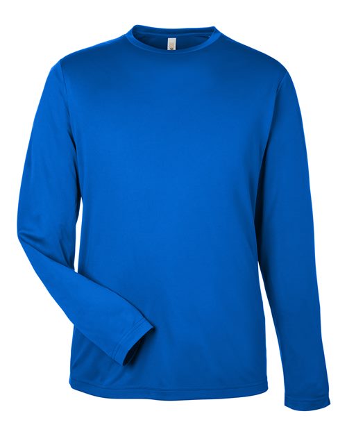 CORE365 Unisex Capital Long Sleeve Performance T-Shirt - True Royal Front