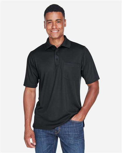 CORE365 Men's Origin Performance Piqué Polo with Pocket - Model Front