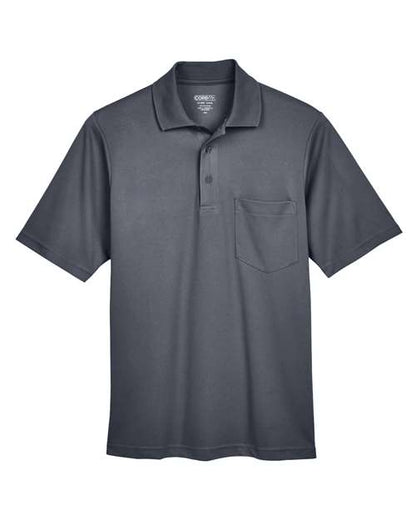 CORE365 Men's Origin Performance Piqué Polo with Pocket - Carbon Front