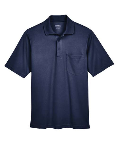 CORE365 Men's Origin Performance Piqué Polo with Pocket - Classic Navy Front