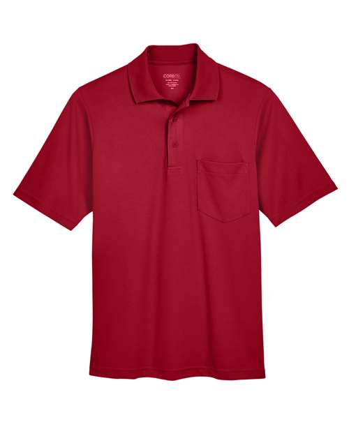 CORE365 Men's Origin Performance Piqué Polo with Pocket - Classic Red Front