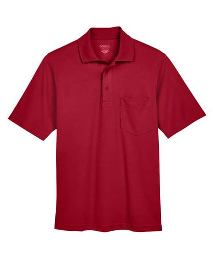 CORE365 Men's Origin Performance Piqué Polo with Pocket - Classic Red Front