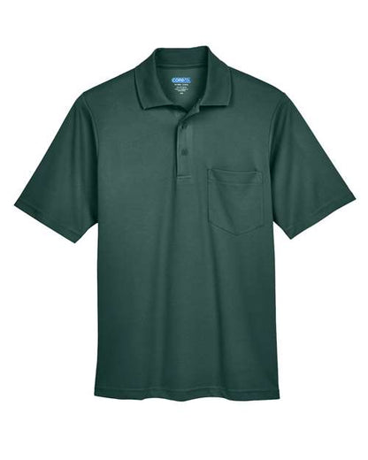 CORE365 Men's Origin Performance Piqué Polo with Pocket - Forest Front