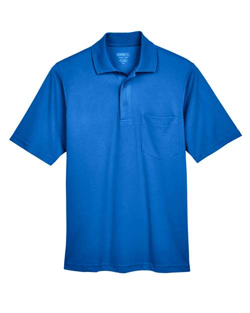CORE365 Men's Origin Performance Piqué Polo with Pocket - True Royal Front