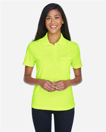 CORE365 Women's Origin Performance Piqué Polo with Pocket - Model Front