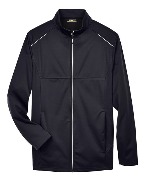 CORE365 Men's Techno Lite Three-Layer Knit Tech-Shell - Black Front