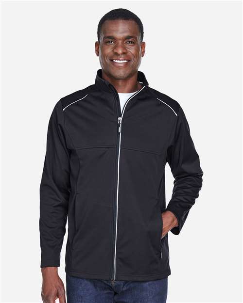CORE365 Men's Techno Lite Three-Layer Knit Tech-Shell - Model Front