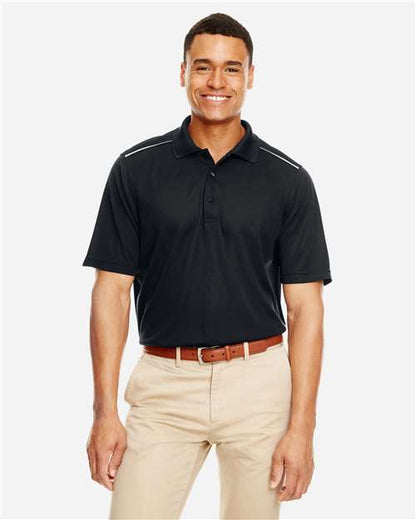 CORE365 Men's Radiant Performance Piqué Polo with Reflective Piping - Model Front