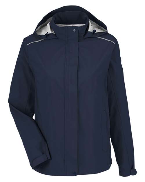 CORE365 Women's Barrier Packable Rain Jacket - Classic Navy Front