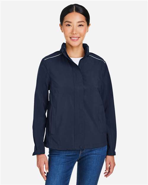 CORE365 Women's Barrier Packable Rain Jacket - Model Front