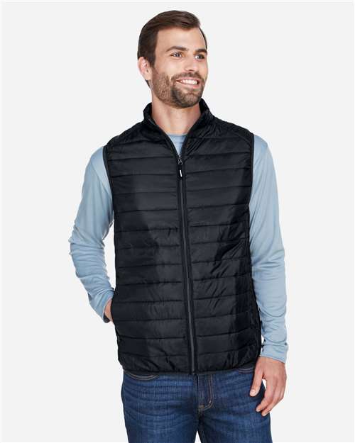 CORE365 Men's Prevail Packable Puffer Vest - Model Front