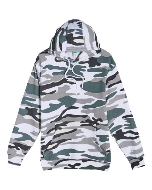 Lane Seven Unisex Premium Hoodie Sweatshirt - Sage Camo Front