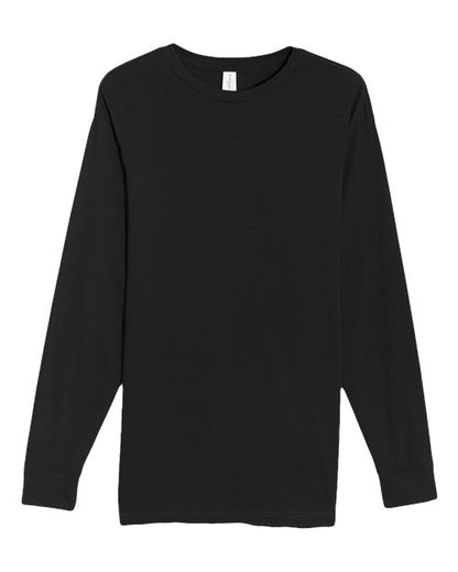 Lane Seven Unisex Heavyweight Long Sleeve Tee - Black Front