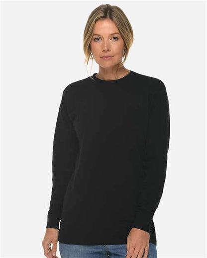 Lane Seven Unisex Heavyweight Long Sleeve Tee - Model Front
