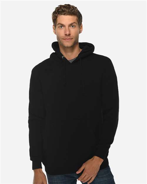 Lane Seven Unisex Heavyweight Hoodie Sweatshirt - Model Front