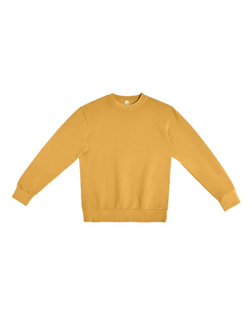 Lane Seven Unisex Urban Crewneck Sweatshirt - Pigment Peanut Butter Front