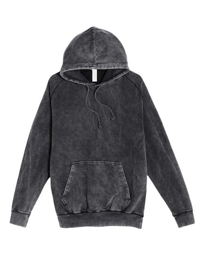 Lane Seven Unisex Vintage Raglan Hoodie Sweatshirt - Vintage Black Front