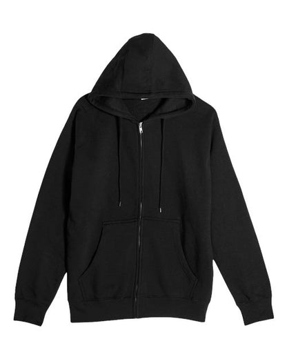 Lane Seven Unisex Premium Full-Zip Hoodie Sweatshirt - Black Front