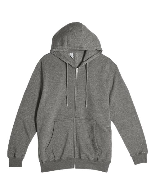 Lane Seven Unisex Premium Full-Zip Hoodie Sweatshirt - Charcoal Heather Front