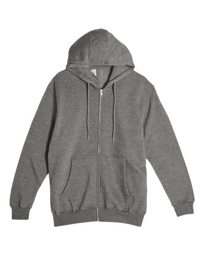 Lane Seven Unisex Premium Full-Zip Hoodie Sweatshirt - Charcoal Heather Front