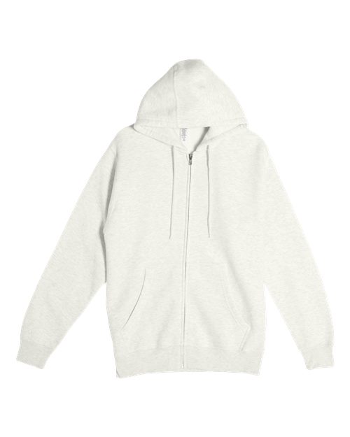 Lane Seven Unisex Premium Full-Zip Hoodie Sweatshirt - Oatmeal Heather Front