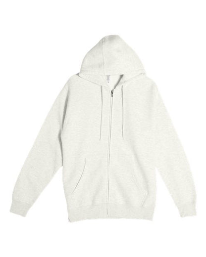 Lane Seven Unisex Premium Full-Zip Hoodie Sweatshirt - Oatmeal Heather Front