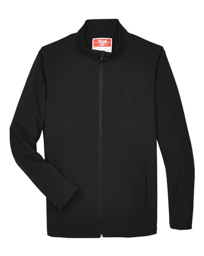 Team 365 Men's Leader Soft Shell Jacket - Black Front