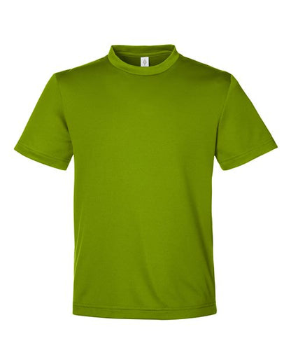 Team 365 Youth Zone Performance Mesh T-Shirt - Acid Green Front