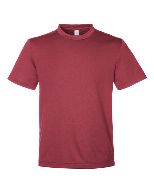 Team 365 Youth Zone Performance Mesh T-Shirt - Sport Maroon Front