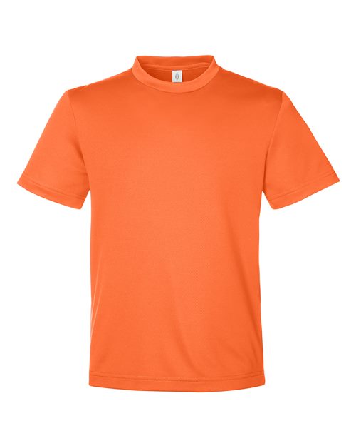 Team 365 Youth Zone Performance Mesh T-Shirt - Sport Orange Front