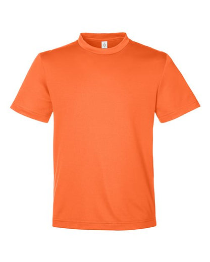 Team 365 Youth Zone Performance Mesh T-Shirt - Sport Orange Front