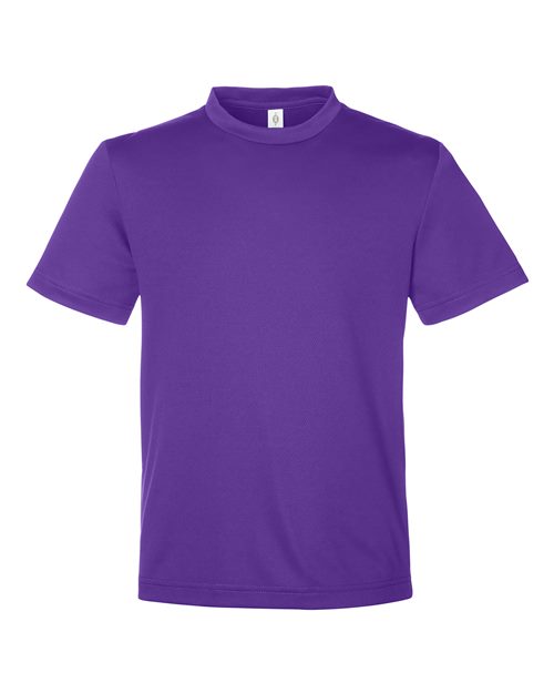 Team 365 Youth Zone Performance Mesh T-Shirt - Sport Purple Front