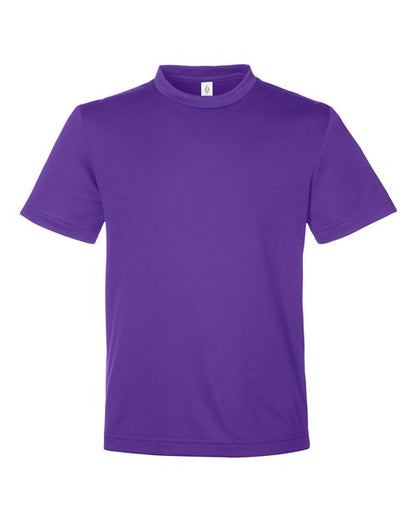 Team 365 Youth Zone Performance Mesh T-Shirt - Sport Purple Front