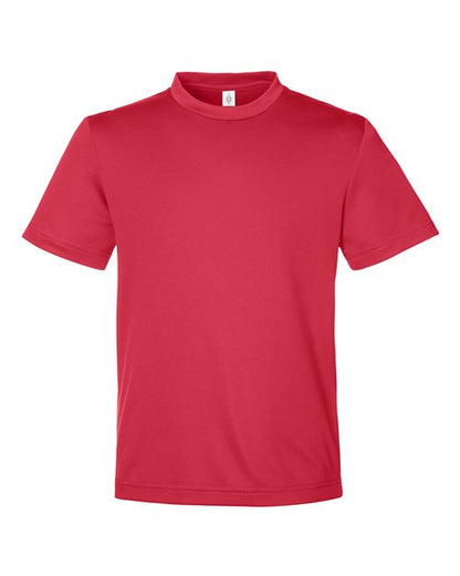 Team 365 Youth Zone Performance Mesh T-Shirt - Sport Scarlet Red Front