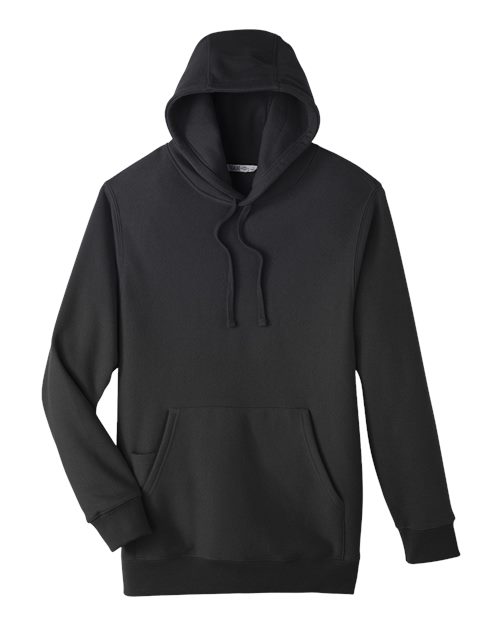 Team 365 Unisex Zone HydroSport™ Heavyweight Hooded Sweatshirt - Black Front