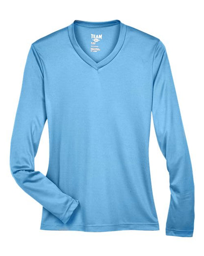Team 365 Women's Zone Performance Long Sleeve T-Shirt - Sport Light Blue Front