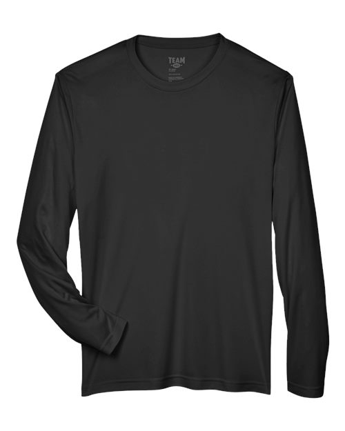 Team 365 Men's Zone Performance Long Sleeve T-Shirt - Black Front