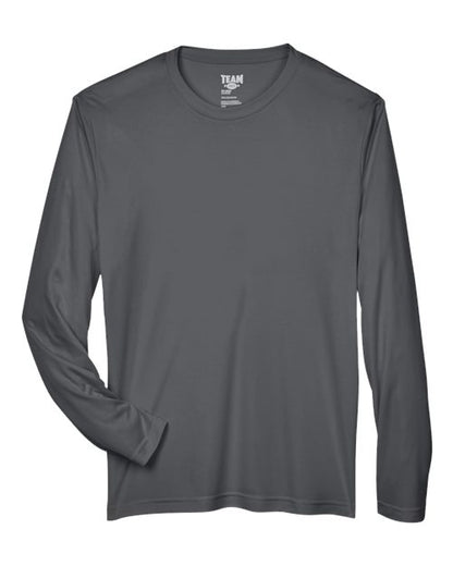 Team 365 Men's Zone Performance Long Sleeve T-Shirt - Sport Graphite Front