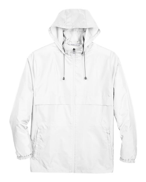 Team 365 Unisex Zone Protect Lightweight Jacket - White Front
