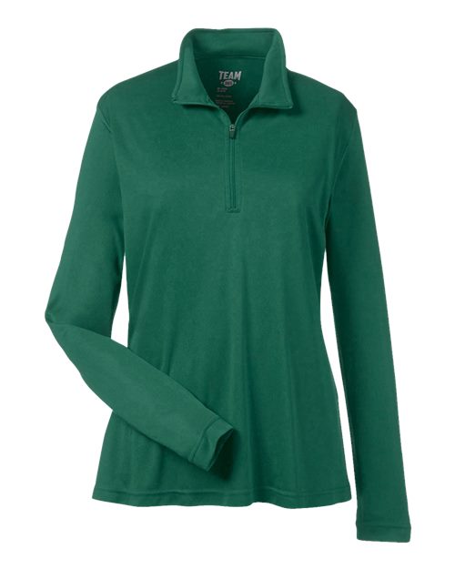 Team 365 Women's Zone Performance Quarter-Zip Pullover - Sport Forest Front